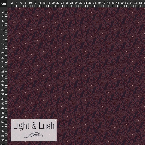 Light &Lush - Viscose i vinr�dt grafisk print