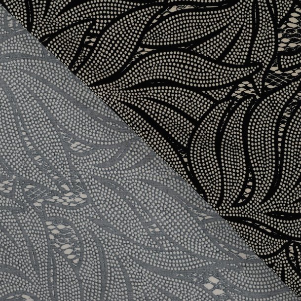 EcoVero Viscose Twill � Bladprint med prikker 