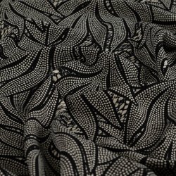 EcoVero Viscose Twill � Bladprint med prikker 