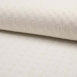 R�hvid bomuldsmusselin med broderi