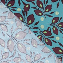 Babyfl�jl med botanisk digitalprint � Petrol
