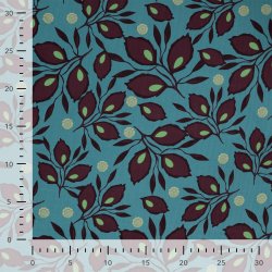 Babyfl�jl med botanisk digitalprint � Petrol