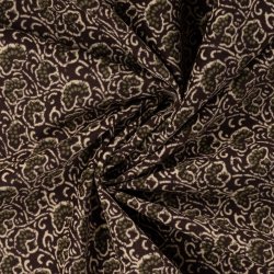 Babyfl�jl med grafisk blomsterprint � m�rkebrun/oliven