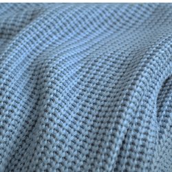 Grov bomulds strik - Himmelbl