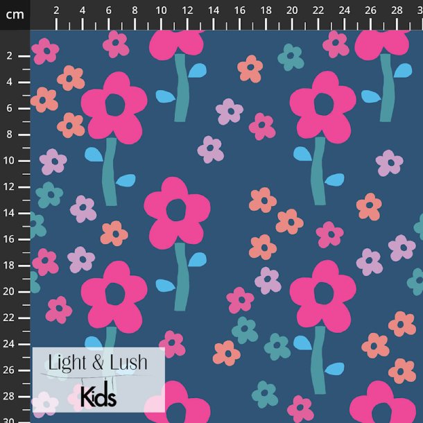 Light &Lush poplin - Pink blomst