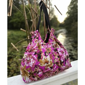 Laura hndtaske DIY - Pink blomster