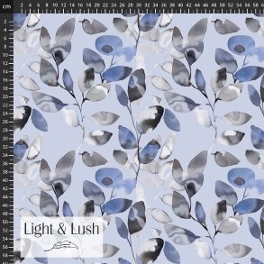 Light & Lush - Viskosestof med akvarelblade