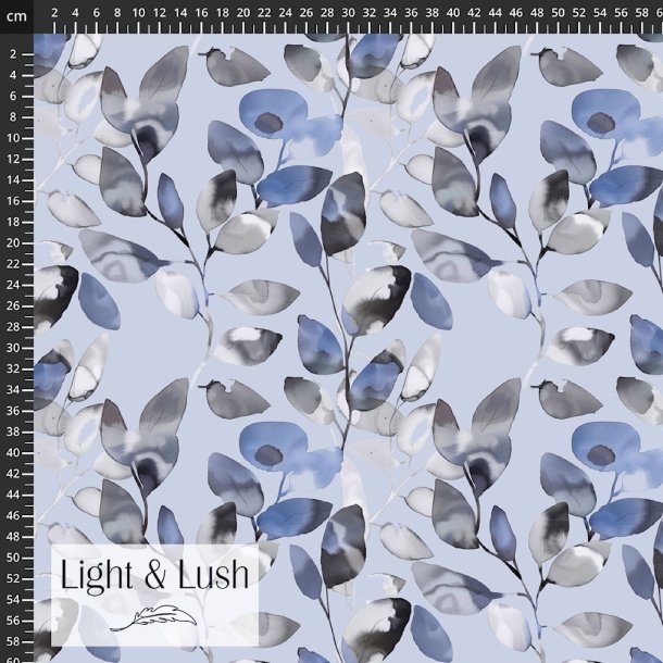 Light &amp; Lush - Viskosestof med akvarelblade
