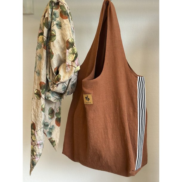 Agnes Tote bag DIY - Rust med sorte striber