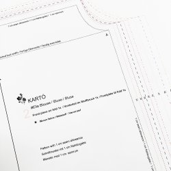 Ella bluse - Snitm�nster papir