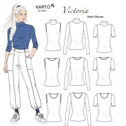 Victoria bluse - Snitmnster papir